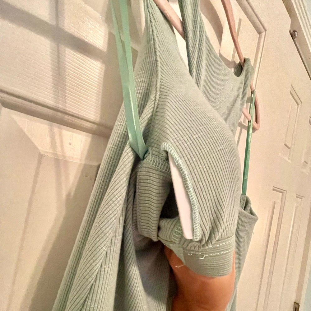 Mint Green Razor Back Tank Top - Picture 2 of 8